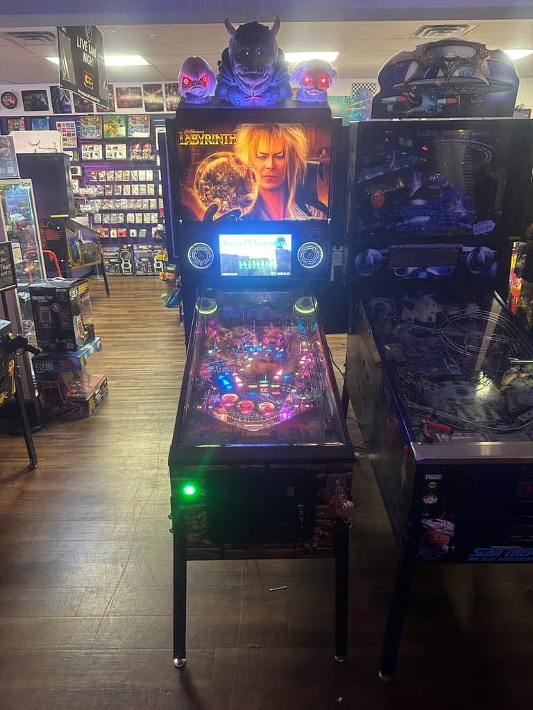 Jim Henson's Labyrinth Pinball Machine with Official Topper for sale