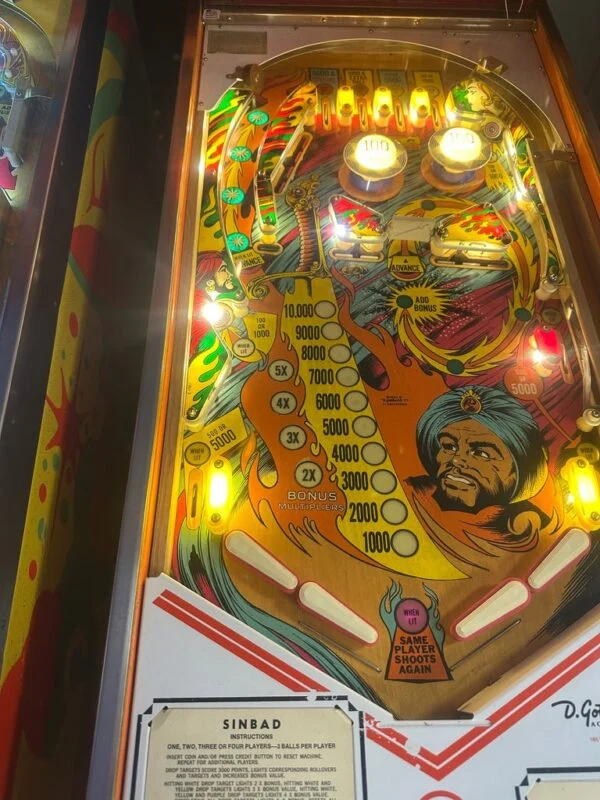 Gottlieb Sinbad Pinball Machine — image 8